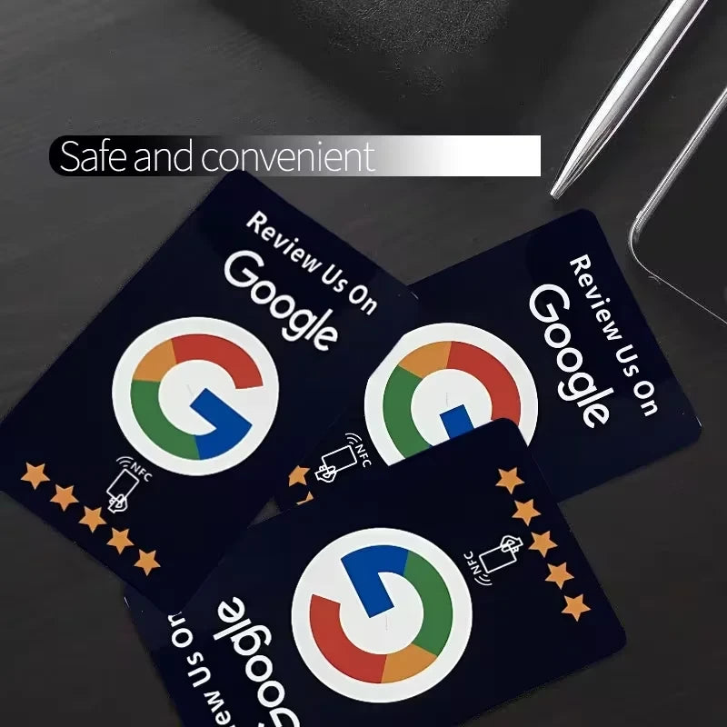 Tarjeta NFC para conseguir reseñas 5 estrellas en Google con 1 toque