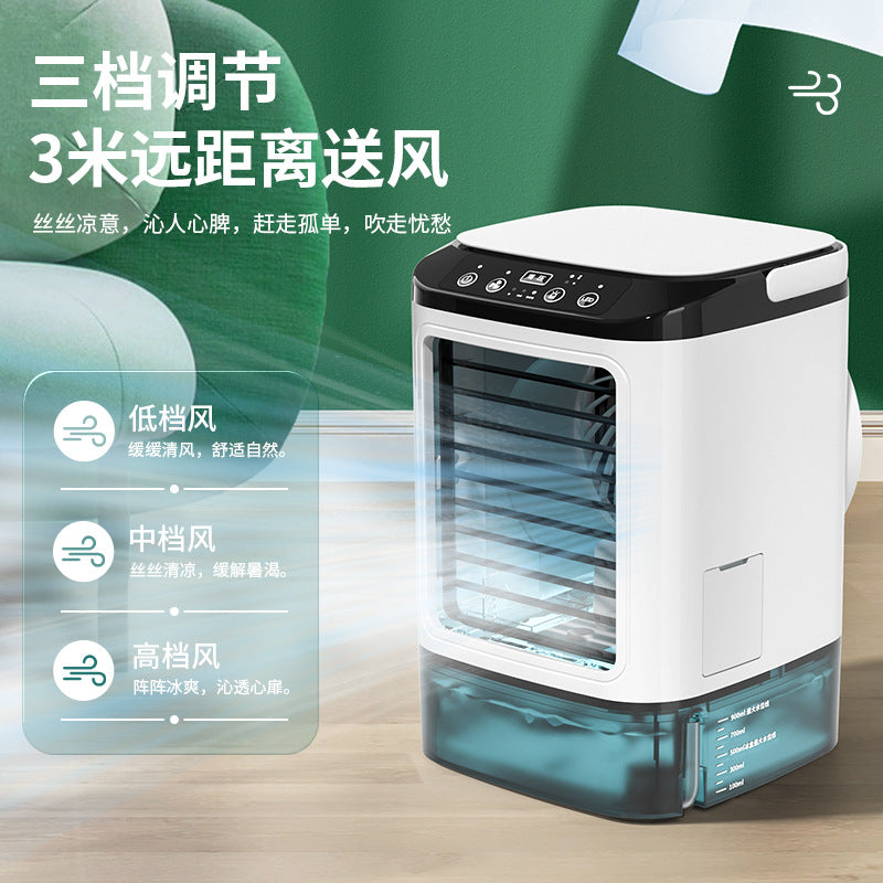 VENTILADOR PORTÁTIL DE SOBREMESA CON TECNOLOGÍA DE ENFRIAMIENTO POR HIELO