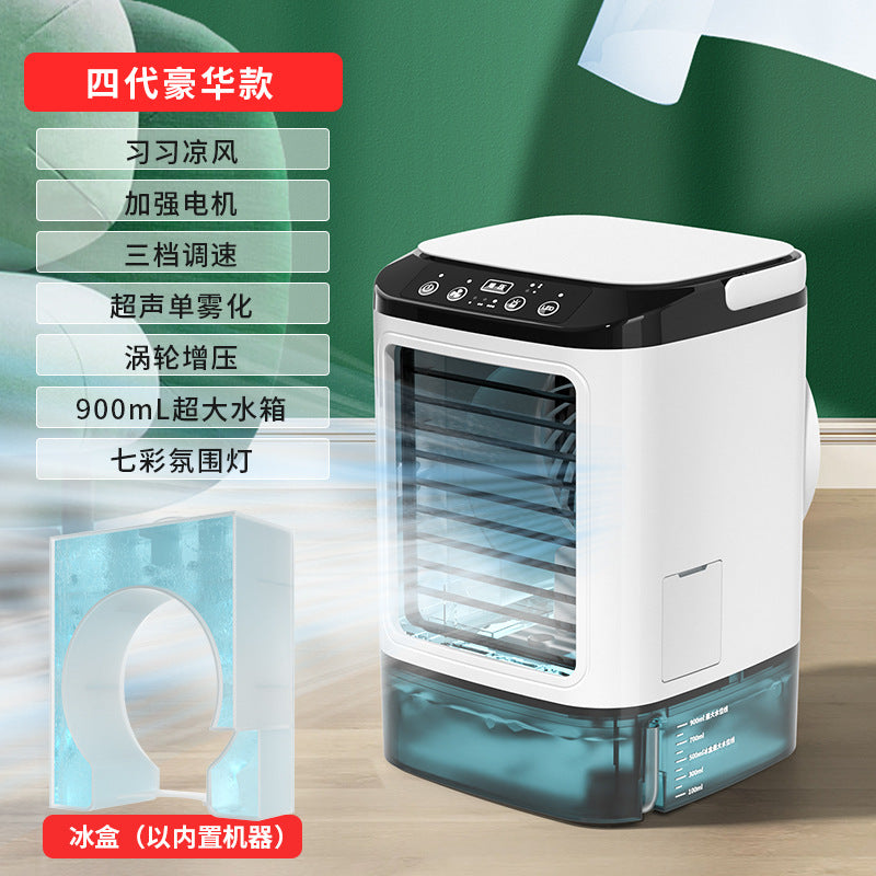 VENTILADOR PORTÁTIL DE SOBREMESA CON TECNOLOGÍA DE ENFRIAMIENTO POR HIELO