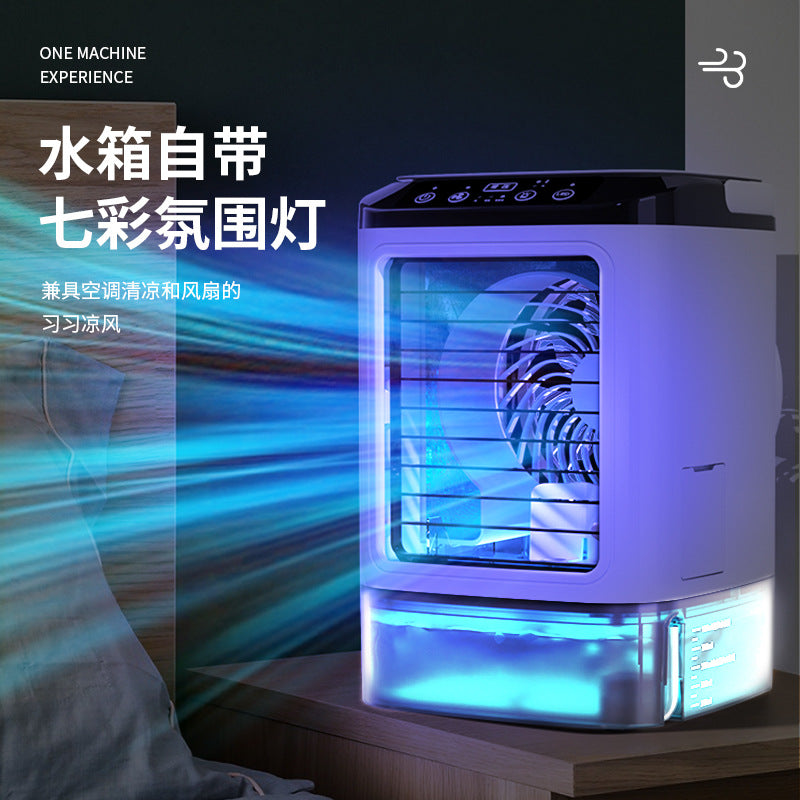 VENTILADOR PORTÁTIL DE SOBREMESA CON TECNOLOGÍA DE ENFRIAMIENTO POR HIELO