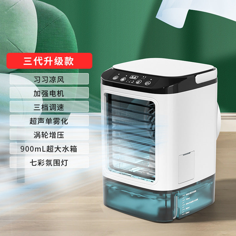 VENTILADOR PORTÁTIL DE SOBREMESA CON TECNOLOGÍA DE ENFRIAMIENTO POR HIELO