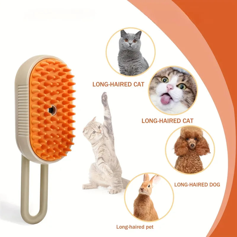 Cepillo de Vapor 3 en 1 - Antipelos para Perros y Gatos